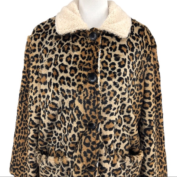 Sanctuary Black Brown Faux Fur Over the Rainbow Lined Jacket Coat - Picture 2 of 10